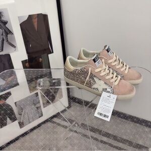 Golden Goose Pink and Glitter Sneakers
